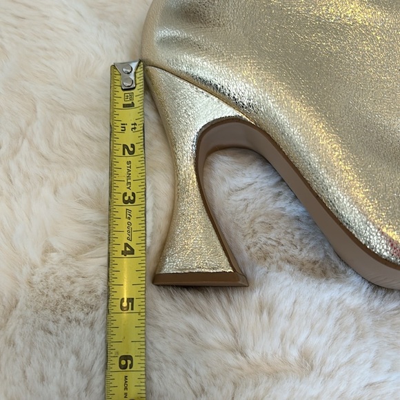 Steve Madden Vivy Gold Metallic Mid Calf Boots - Picture 12 of 14